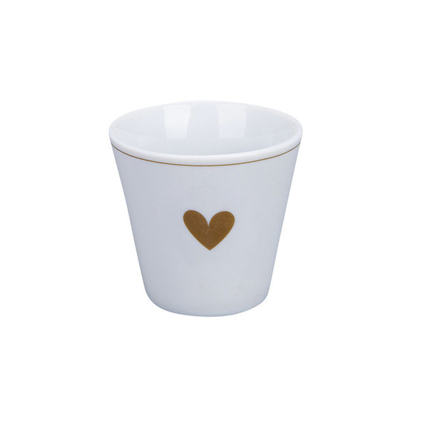 Krasilnikoff Espresso cup Becher Heart of Gold Herz gold